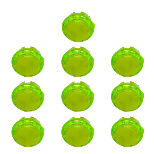 10Pcs Arcade Push Button 24mm/30mm Game Start Resetting Switches Controller Yellow 30mm