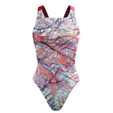 Women 1 Pc Swimsuit Female Flower Printed Bathing Suit Tummy Control Swimwear Pattern 8 S