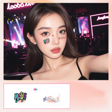 Face Makeup Temporary Tattooed Face Tattooed Stickers for Music Festival Makeup 35