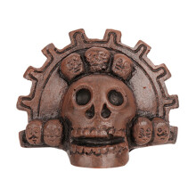 Ceramic Aztecs Death Whistle with Unique Skull Shape and Loud Sound Whistle Bronze
