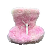 Adjustable Car Seat For 10-17cm Dolls Secure Vent Clip Decoration Tie dye light pink y