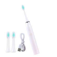 Electric Toothbrush for Adults,Rechargeable Battery Toothbrush with 3 Brush Head White