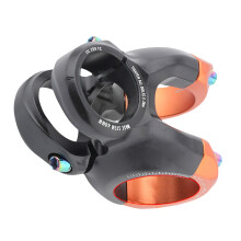 Mountain Bike Stem Aluminum Alloy Short Handlebar Stem Cycling Accessories Black orange
