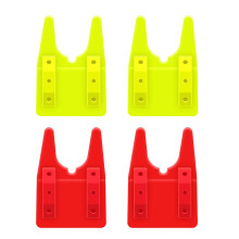 Nonslip Bucket Fishing Rod Holder Light weight Outdoor Fishing Rod 2 reds plus 2 yellow