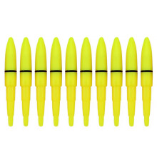10Pcs Fishing Rod Tip Glow Stick LED Light Clip on Rod Tip Glow Stick pointed yellow