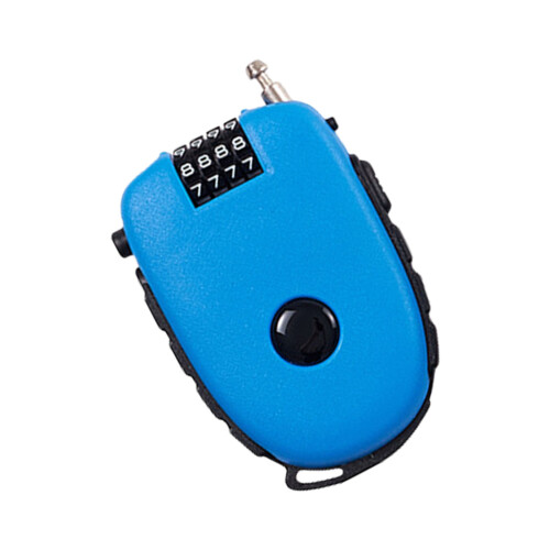 Multipurpose Steel Wire Combination Lock Corrosions Sun Resistant Cable Lock Blue