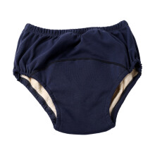Cotton Reusable Underwear Leakproof Water Resistant Cloth Diaper Pant for Senior Blue L