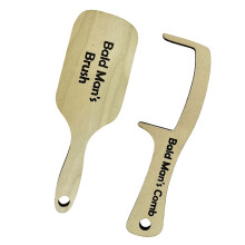 Woodens Balds Man's Brush Woodens Balds Man Hair Brushes Funny Novelty Hair Comb