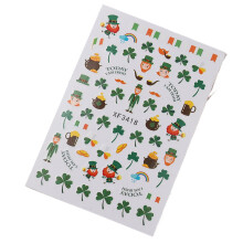 Saint Patrick’s Day Sticker Shamrock Nails Art Stickers Adhesive Nail Decals 07style