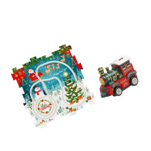Preschool Cartoon Electric Train Adventure Puzzle Toy Interactive Game 5PCS