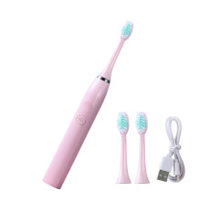 Rechargeable Battery Toothbrush Electric Toothbrush for Adult Powered Toothbrush Pink