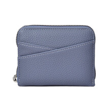 Accordion Style Card Holder Coin Purse PU Leather Credit Card Storage Organizer Denim Blue