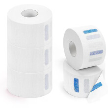 5 Rolls Disposable Barber Paper Neck Strips,Stretchy Paper Neck Band Protector White