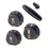 1 Set Guitar Control Knobs Volumes Control Knobs Top Hat Plastic Black gold letters 1