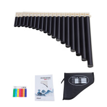 18 Pipes Pan Flute C Key Panpipes Pan Pipes with Mouthpiece Wind Rice palm 18 tubes