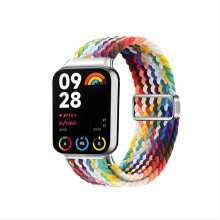 Xiaomi Band 9 Pro -sateenkaarenvärinen nailonranneke - Päivitetty magneettikiinnitys 2.0 Redmi Watch5 Active