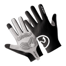 Full Finger Bike Gloves with Shock Absorbing Pad, Touchscreens Road Biking Glove Black XL