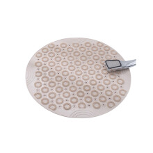 Rutschfeste Badematte, TPE Duschmatte mit Ablauflöchern, 30cm Rund White