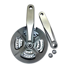 Round Hole Mountain Bike Crankset Road Folded Convenient Crankset Tapers Silver