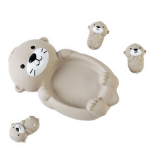 Toddler Bathing Toy Set Otters Mom and Baby Engaging Water Fun Shower Toy