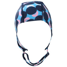 Unisex Swim Hat with Adjustable Strap Adult Swimming Hat for Swimming Blue flower