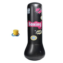 Kids Punching Bags Inflatable Boxing Bag Toy Children Boxing Punch Kicking Toy Black