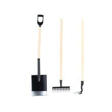 Pack Of 3 Dollhouses Gardening Tools Perfect For 1/12 Scale Miniature Scene Black
