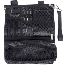 Golf Accessory Bag Pouch Foldable Golf Ball Pocket Zippered Valuables Bag Black
