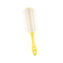 Detangling Hair Brush Salon Hair Brush Curly Hair Brush 9 Rows Hair Brush Yellow