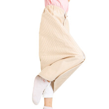 Wearable Incontinence Bed Pads Waterproof Urinary Skirt Leakproof XL Brown striped snaps