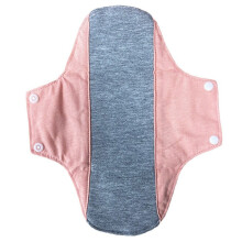 Women Reusable Underwear Pad Leakproof Absorbent Cloth Menstrual Coral powder 20 by 23