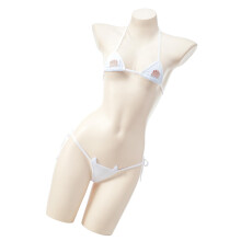 Cats Claws Swimwears Halterneck Swimsuit Ladies Swimwears Adjustable Back Tie White