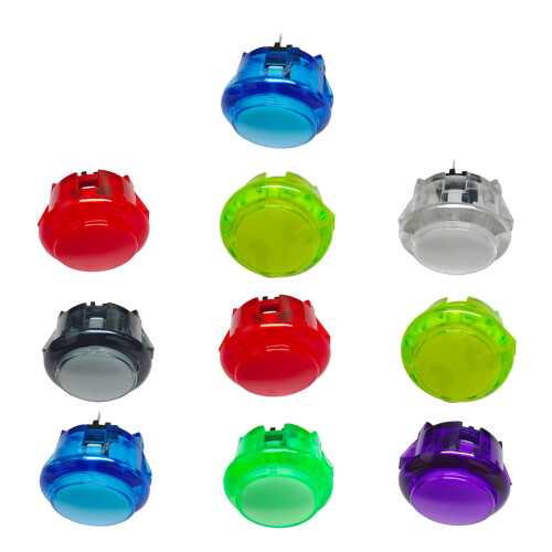 10Pcs 24mm/30mm Arcade Push Button Controller Game Start Resetting Mixed color 30mm