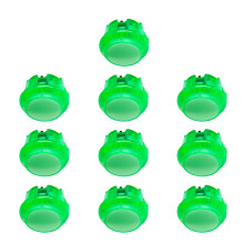 10Pcs Arcade Push Button Game Start Resetting Switches for Arcade Video Game Green 30mm