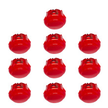 10Pcs Arcade Push Button Video Game Console Start Cion Switches Controller Red 24mm