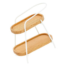 Wooden Storage Rack Model Realistic Vintage Realistic Bakery Stand Girls Gift White