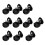 Rose Themed Lip Balm Containers Compact Mirror Refillable 10PCS Lip Scrub Case Black 1
