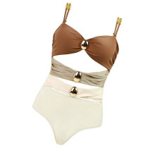 Women 1 Pc Swimsuit Female Ruched Bathing Suit Ladies Cutout Swimwear M