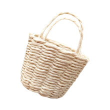 Wicker Dollhouses Basket for Dollhouses Miniature Pretend Game Flower Basket 01