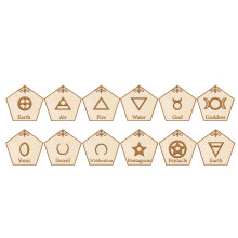 Premium 12 Face Astrological Dices Handmade Wooden 12 Sided Light weight Dices 12 elements
