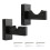 Bat Rack Brackets with Felt Liner, Bat Wall Mount Softball Bat Wall Mount Type A Black 1