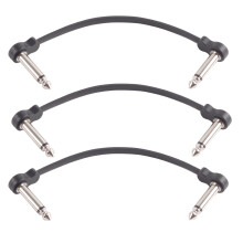 3/6Pcs Guitar Effect Pedal Patches Cable Cord Musical Instrument 3 Flat Black 16cm