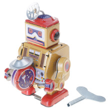 Vintage Robot Drummer Tin Toy Nostalgic Wind Up Collectible Creative Toy