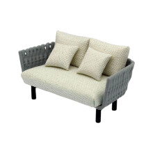 Miniature Furniture Sofa With Cushion For 1/20 1/25 1/30 Dollhouses Decoration Two style 3