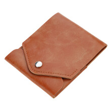 Multifunctional PU Leather Slim Wallet for Men Compact Card Holder with Pen Slot