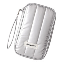 Portable Coin Purse Card Case Stylish Change Purse Large Capacity Card Holder Silver