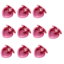 Travel Friendly Heart Shaped Lipstick Organizers 10 Pieces Clear Scale Cosmetic Pink