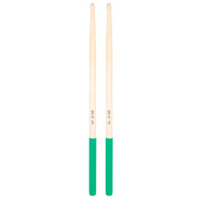 1Pair 5A/7A Drum Stick Comfortable Hand Grip Wood Drumstick for Beginner Green 7A