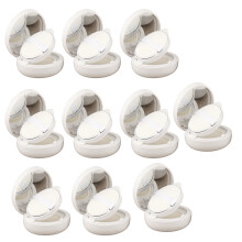 10Pcs 15g Sleek Air Cushions Case Plastic Leakproof Empty Cosmetic Packaging White