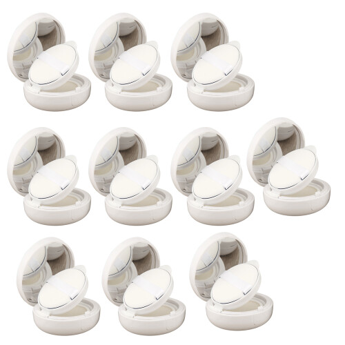 10Pcs 15g Sleek Air Cushions Case Plastic Leakproof Empty Cosmetic Packaging White